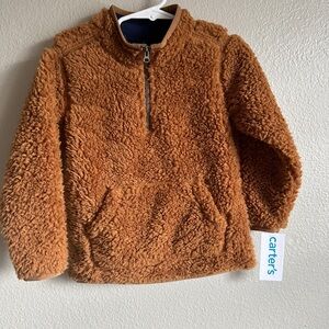 NWT Carter’s Sherpa fleece 1/4 zip jacket size 3T toddler unisex boy girl